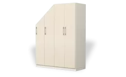 med skrå i venstre side