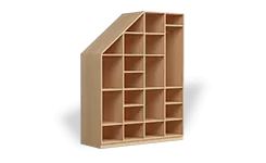 med skrå i venstre side